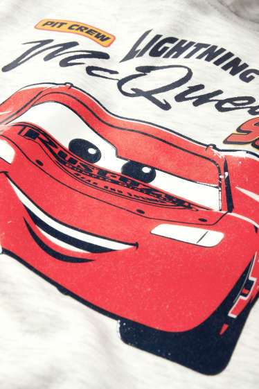 Enfants garçons - Cars - sweat à capuche - gris clair chiné