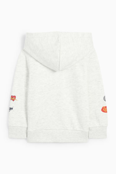 Enfants garçons - Cars - sweat à capuche - gris clair chiné
