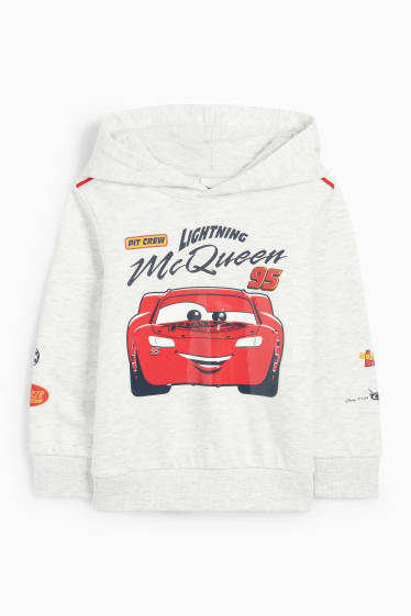 Enfants garçons - Cars - sweat à capuche - gris clair chiné