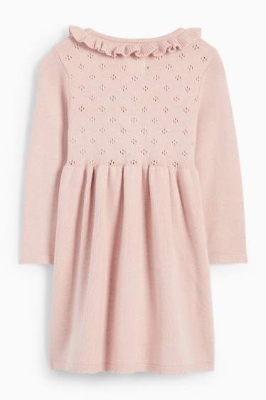 Baby Mädchen - Baby-Strickkleid - rosa