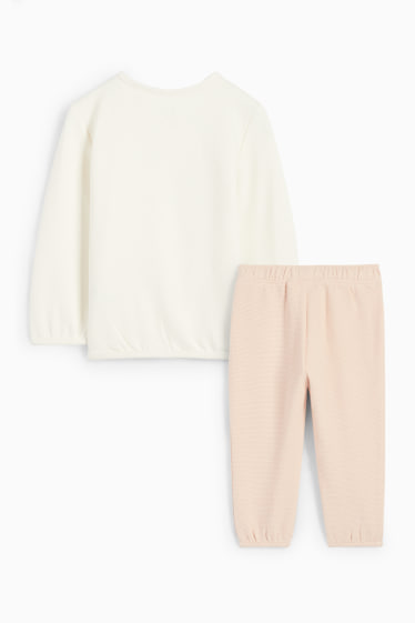 Miminka - dívky - Motiv motýla - outfit pro miminka - 2dílný - krémově bílá