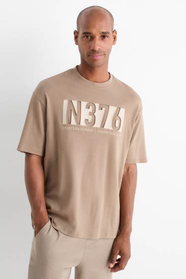 Herren - T-Shirt - Relaxed Fit - beige
