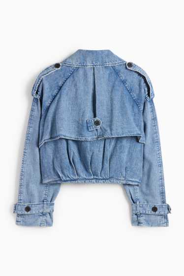 Femmes - Veste en jean courte - jean bleu