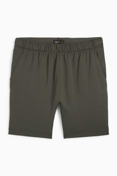 Heren - Sportshort - met structuur - donkergroen
