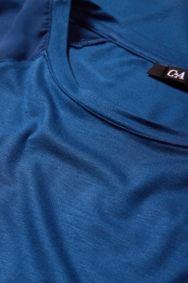 Damen - T-Shirt - Regular Fit - dunkelblau