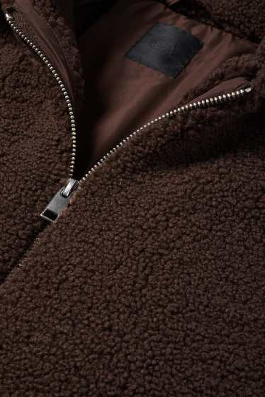 Herren - Teddy-Jacke - braun
