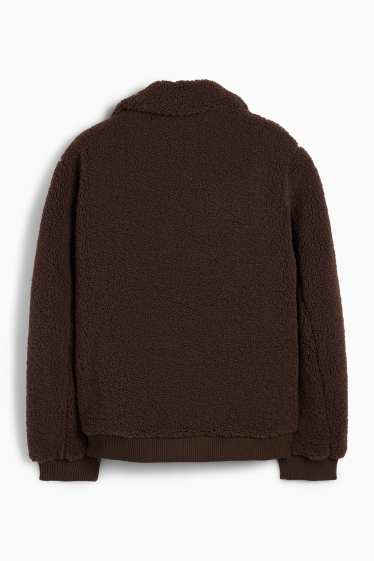 Herren - Teddy-Jacke - braun