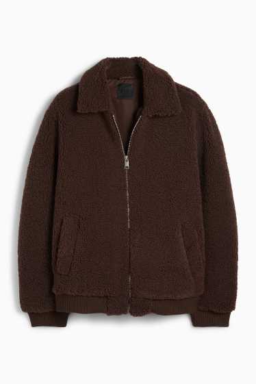 Herren - Teddy-Jacke - braun