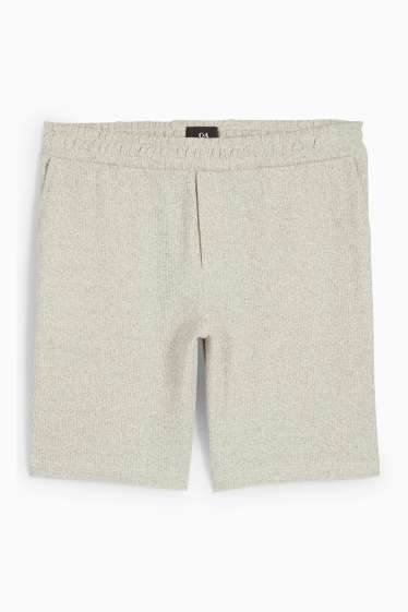 Herren - Shorts - strukturiert - hellbeige
