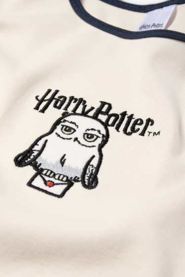 Kinder Mädchen - Harry Potter - Kurzarmshirt - gerippt - cremeweiss