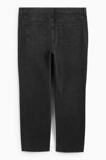 Femei - Wide leg jeans - talie înaltă - denim-gri închis