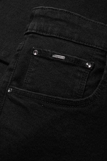 Damen - Slim Jeans - Mid Waist - Shaping-Jeans - schwarz