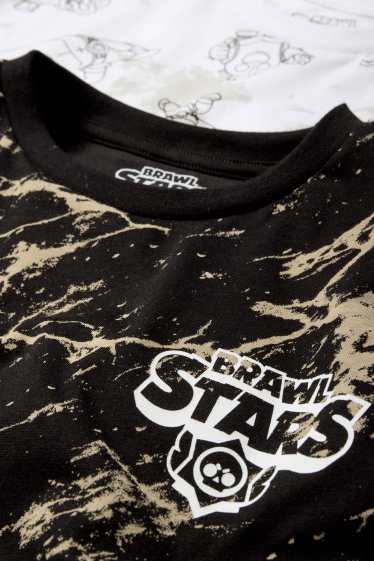 Kinder Jungen - Multipack 2er - Brawl Stars - Kurzarmshirt - schwarz