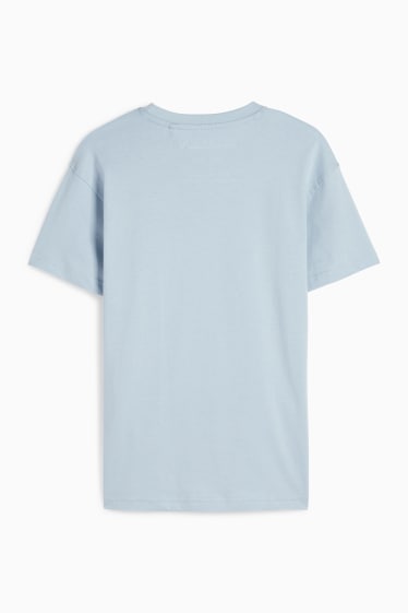 Kinder Jungen - Minecraft - Kurzarmshirt - Glanz-Effekt - blau