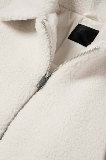 Men - Teddy fur jacket - white
