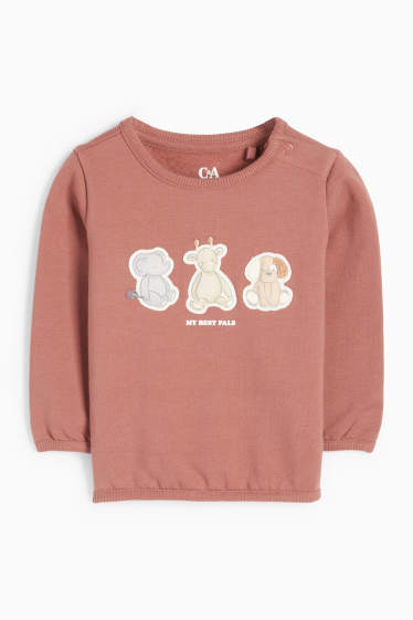 Unisex - Animale - bluză de molton bebeluși - roz închis