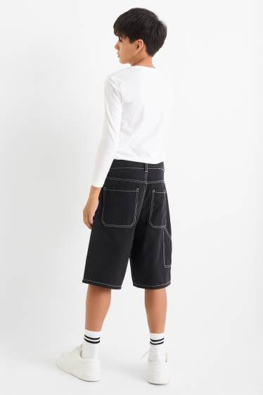 Kinder Jungen - Bermudas - schwarz