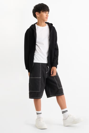 Kinder Jungen - Bermudas - schwarz