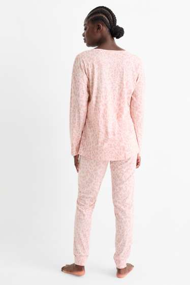 Dames - Voedingspyjama - luipaardprint - roze