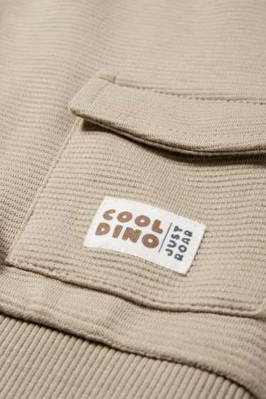 Baby Jungen - Baby-Outfit - 2 teilig - gerippt - beige
