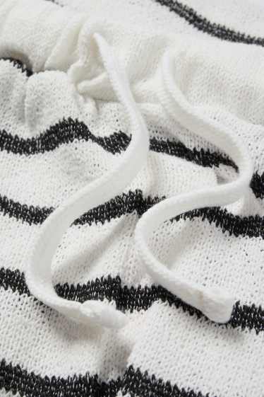 Dames - Sweatshorts - wit / zwart