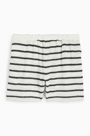 Dames - Sweatshorts - wit / zwart