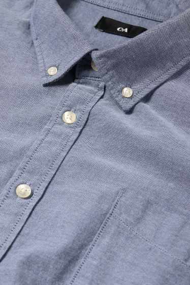 Herren - Hemd - Regular Fit - Button-down - blau