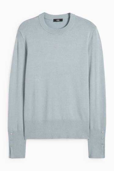 Damen - Feinstrick-Pullover - blau