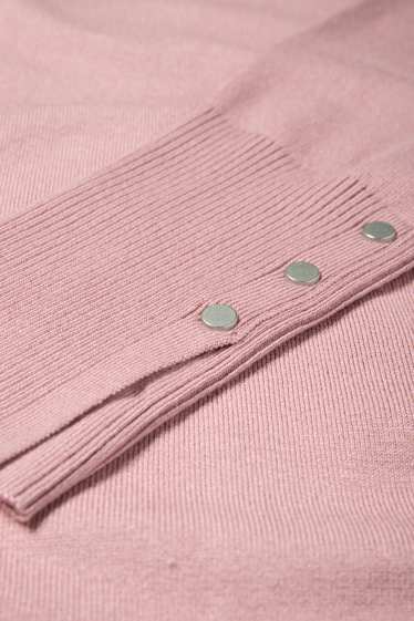 Damen - Feinstrick-Pullover - dunkelrosa