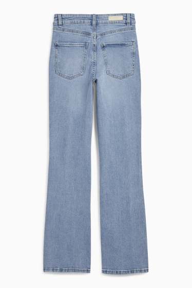 Femmes - Jean bootcut - high waist - jean bleu clair