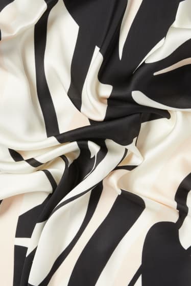Femmes - Foulard - à motif - noir / beige