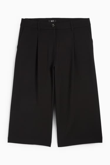 Damen - Culotte - Mid Waist - Relaxed Fit - schwarz