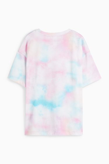 Kinder Mädchen - Lilo & Stitch - Kurzarmshirt - gemustert - rosa