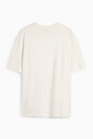 Dámské - Tričko - oversized - krémově bílá