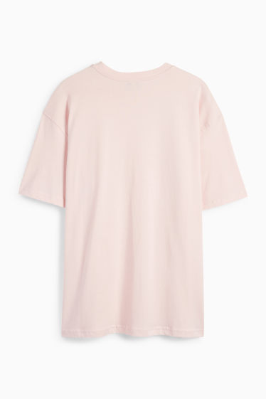 Damen - T-Shirt - Oversized - rosa