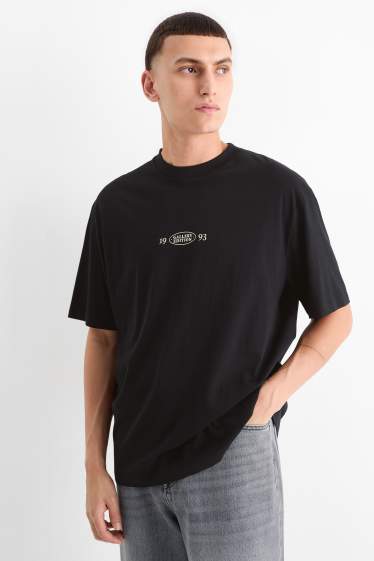 Men - T-shirt - relaxed fit - black