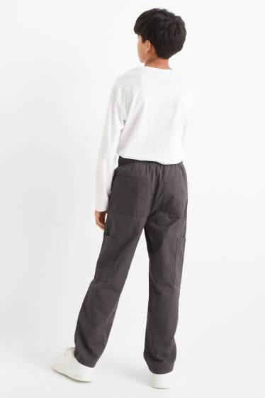 Enfants garçons - Pantalon cargo - gris foncé