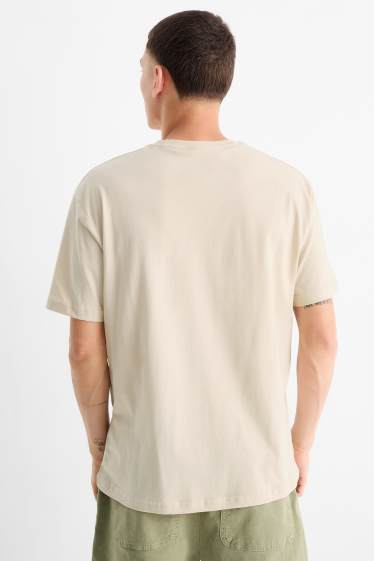 Mężczyźni - T-shirt - relaxed fit - Sakamoto Days - jasny beż