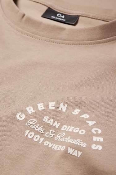 Herren - T-Shirt - Relaxed Fit - beige