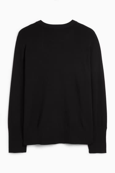 Damen - Feinstrick-Pullover - schwarz