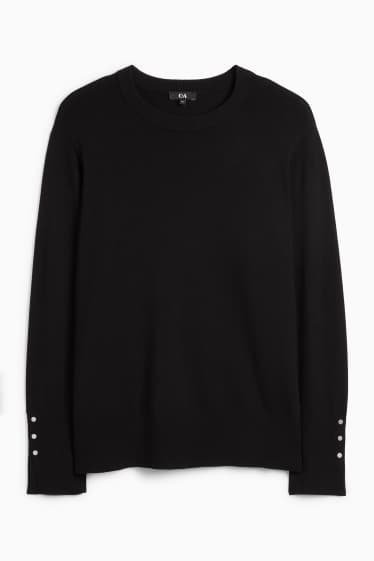 Damen - Feinstrick-Pullover - schwarz