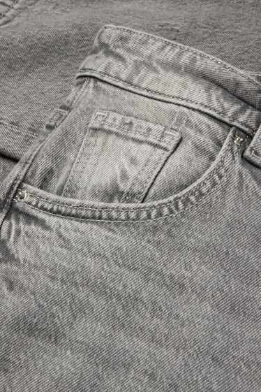 Femmes - Jean baggy - mid waist - jean gris clair