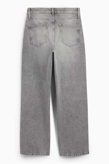 Femmes - Jean baggy - mid waist - jean gris clair