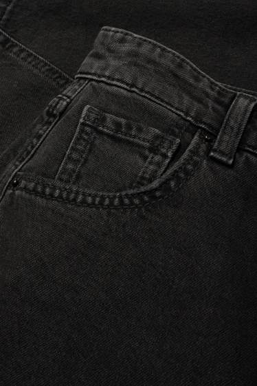 Damen - Balloon Jeans - Mid Waist - dunkeljeansgrau