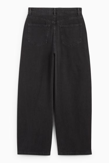 Damen - Balloon Jeans - Mid Waist - dunkeljeansgrau