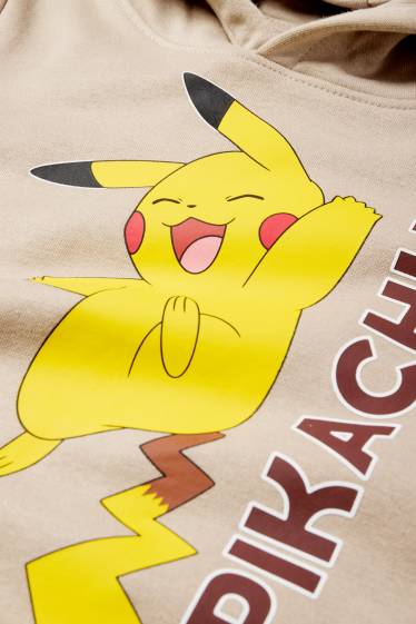 Kinderen: jongens - Pokémon - Pikachu - hoodie - beige