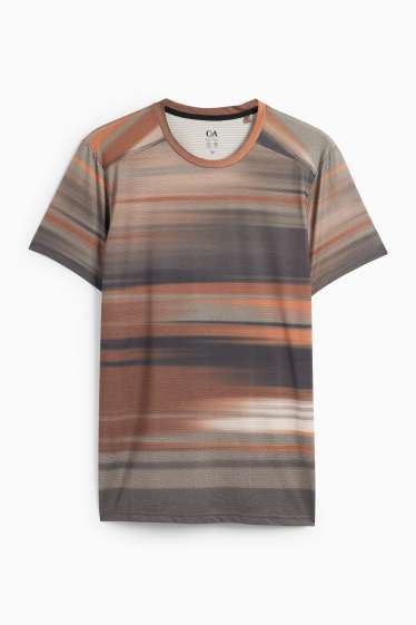 Heren - Sportshirt - met patroon - bruin