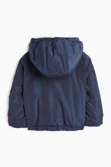 Kinder Buben - Jacke mit Kapuze - dunkelblau