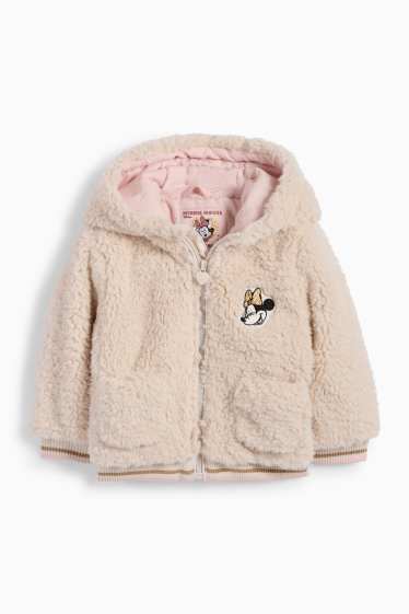 Neonate - Minnie - giacca con cappuccio neonati peluche - beige chiaro