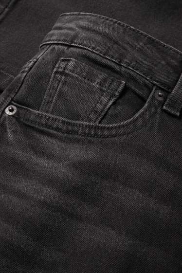 Women - Bootcut jeans - high waist - denim-dark gray